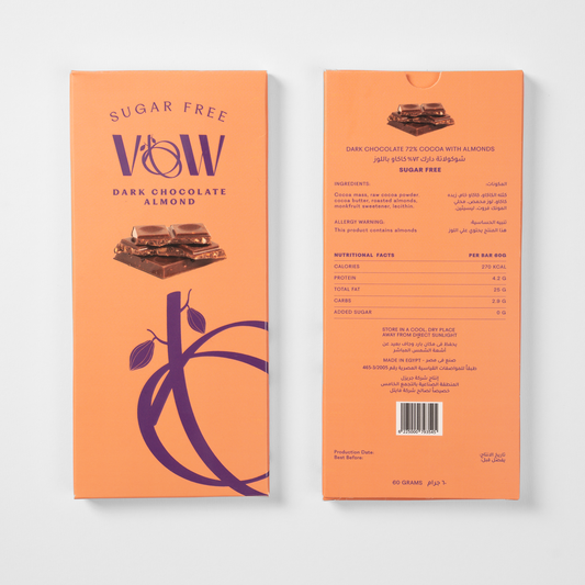 Dark Chocolate 70% with Almonds - Sugar free