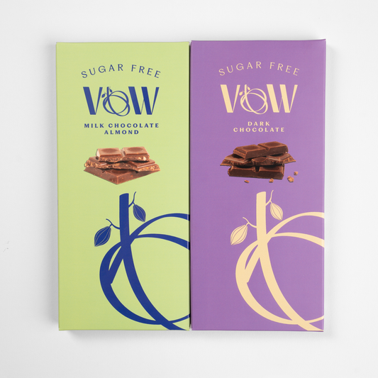 Milk Chocolate Almond + Dark Chocolate Plain