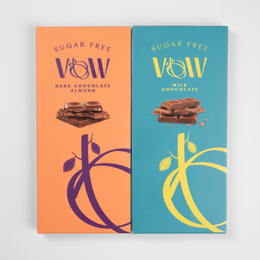 Milk Chocolate Plain + Dark Chocolate Almond